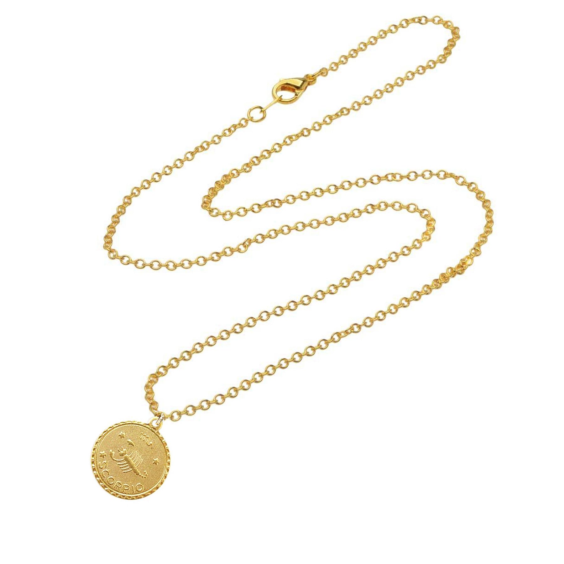 18k Gold Plated Sterling Silver Scorpio Pendant Necklace - Golden Scorpio |  NOVICA