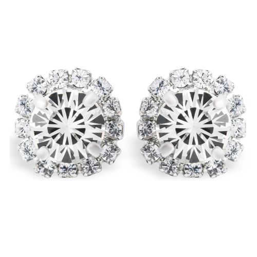 Florence Earrings – Silver Crystal